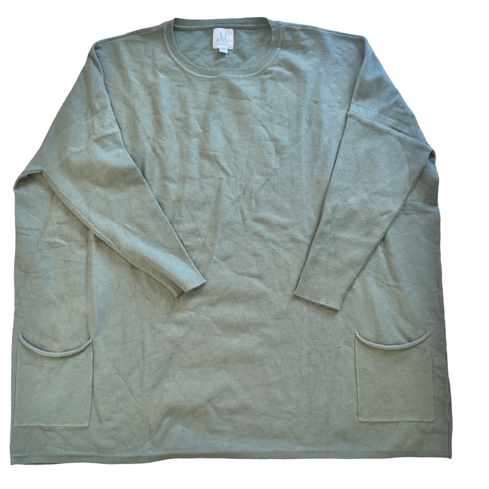 Women's Sage Green Crew Neck Sweater